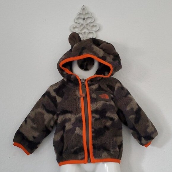 The North Face 0-3 Months Sherpa Camo Fleece Coat Jacket Camouflage Winter BABY - Picture 5 of 11